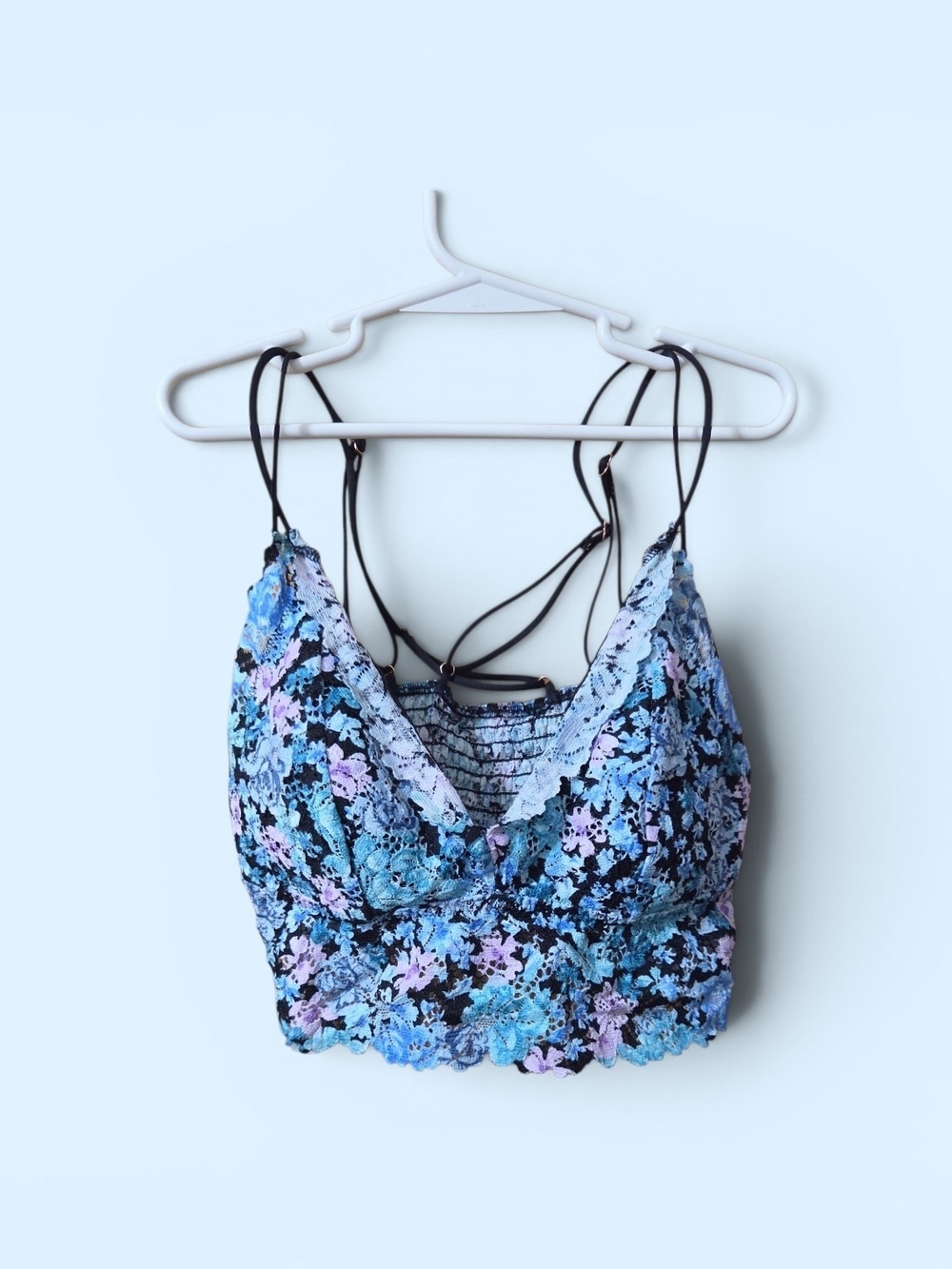 PINK Victoria's Secret Multicolor Lace Bralette with Black Trim